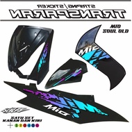 MOTORCYCLE STICKER MIO SOUL CARBON STICKER MIO SOUL OLD VARIATION STRIPING TRANSPARENT STICKER SOUL 