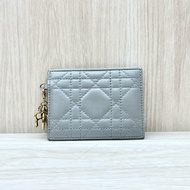Dior 灰色羊皮LADY DIOR CARD Holder卡包