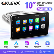 EKLEVA 360° Rotatable Screen UI 1DIN 4G Wifi Android 12 10.1 inch FM RDS Bluetooth WiFi Navigation C