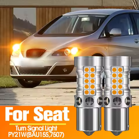 2x LED Turn Signal Light Canbus PY21W BAU15S For Seat Leon 1M 1P Altea XL Arona Exeo 3R Toledo 4 Ibi