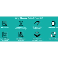 Beone Prepaid SIM Card 4G 5G Coverage Celcom Digi Unlimited Data and Calls