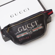 Tas pinggang pria merek Gucci original leather tas waist bag coco