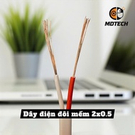 Soft flat double wire 2x0.5 (white) / Copper core / Specialized for Camera