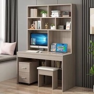 櫻桃傢俱 - 雙人辦公枱書枱書架一體組合帶書櫃簡約書房電腦枱寫字枱120CM（無凳）
