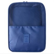 DiniWELL - (深藍色) Diniwell 新款高質韓式旅行大容量鞋子收納袋 可旅行喼拉桿套位