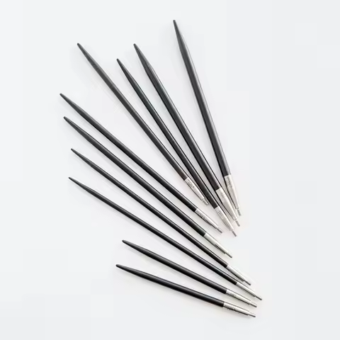 Lotus Yarns Tarim 11.5cm/8.5cm Interchangeable Circular Ebony Needle Tips for Knitting