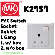 [2pc bundle!] MK PVC Switch Socket Outlet MK 2757 1 gang with or without PVC box