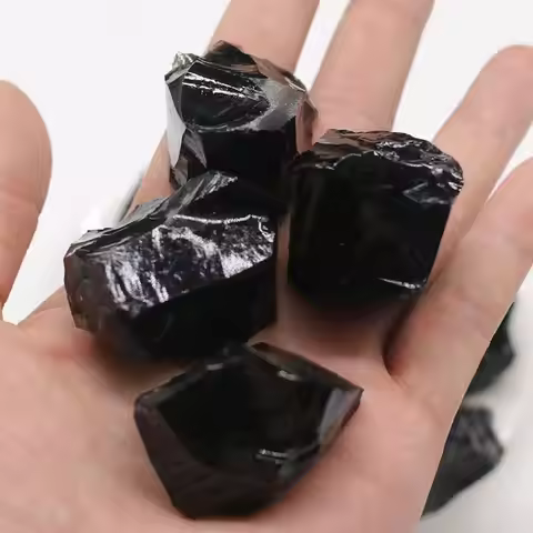 Natural Obsidian Irregular Rough Raw Quartz Healing Crystals Stones Mineral Rock Specimen Decoration