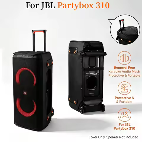 For JBL Partybox 310 Speaker Removal Free Dust Cover Karaoke Audio Mesh Storage Case