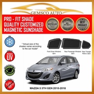 Mazda 5 3rd Gen 2010 - 2020 ( 6 pcs )Car Magnetic Sunshade / Window Visor