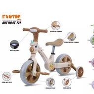 Exotic Toys ART NO: ET-727 cream children's tricycle with lights and backrest