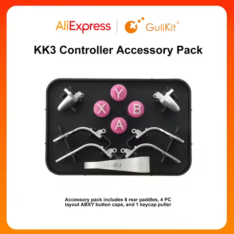 GuliKit KingKong 3 Controller Accessory Pack With 6 Rear Paddles,4 PC Layout ABXY Button,1 Keycap Pu