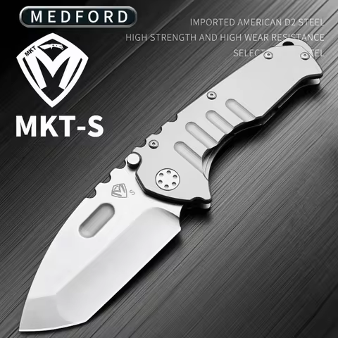 Medford - Heavy-duty Folding Knife, High-hardness D2 Blade, Portable Backpack Camping Travel Knife, 