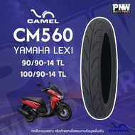 ยางนอก CAMEL CM560 สำหรับมอเตอร์ไซค์ YAMAHA LEXI 90/90-14 TL 100/90-14 TL ไม่ต้องใช้ยางใน