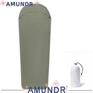 AMUNDR Sleeping Bag Liner, Lightweight Low-Elastic Nylon Travel Sleep Sack, Durable Washable Ultrali