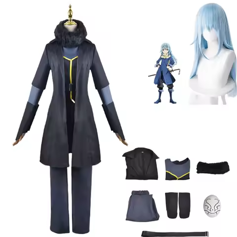 Anime That Time I Got Reincarnated As A Slime Rimuru Tempest Cosplay Costume Wig Mask Set Halloween