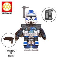 Children's toy blocks fives figure mini star wars WM2247 dogma echo hardcase jesse kix rex tup Clone