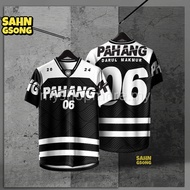 Jersey Pahang 2024 Nfl Design Jersey Baju Lelaki Dewasa Berkolar Plus Size Jersey Futsal Custom Name