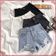 ** 32wardrobe Banniang-Cut Denim Shorts 3909p