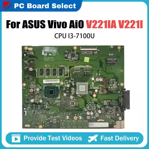 For ASUS Vivo AiO V221IA All-in-one Motherboard V221I I3-7100U CPU V221IC V221IQ V221ID V221IAR V221