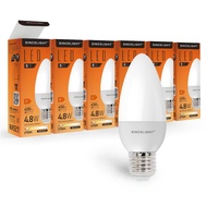 SINCELIGHT B3E27 LED Candle Light Bulb, B35 Shape with Milky Diffuser, 5 Watt, RA≈92 High Color Rend