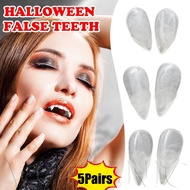 [Fast Shipping]Vampire Dentures for Halloween, Transparent Fake Teeth Resin, Horror Party Props Cost