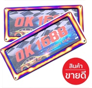 Sales are very goodcar boxกรอบป้ายทะเบียนไทเท V.7 สแตนเลสแท้ (2 ชิ้น:หน้า-หลัง) กรอบป้ายไทเท กรอบป้า