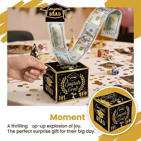 Graduation Money Pull Box, Congrats Grad Surprise Gift Box, DIY Cash Holder For High School, College