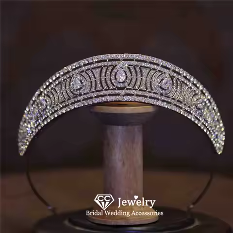 CC Princess Crown Wedding Hair Accessories Women Headpiece Bridal Headbands Engagement Jewelry 100% 