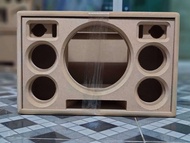 ตู้หน้าเปิด8นิ้ว 1ดอก เสียงกลาง3นิ้ว 4ดอกเสียงหลม 2นิ้ว hk 2ดอก ขนาด43×30×28