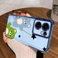 Casing hp for OPPO Reno 13F 4G Reno 13F 5G Case Bear Star Case Not easy to fade Cesing Clear plating