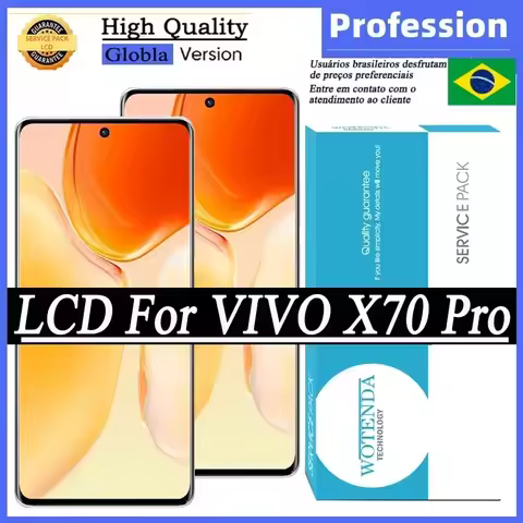 AMOLED Display for VIVO X70 Pro,LCD V2134A V2105 Touch Screen,Digitizer Assembly Repair Parts,Tested