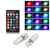 [READYSTOCK] Lampu Kereta LED T10 W5W RGB Mentol LED Dengan Lampu LED Kawalan Jauh Strobe