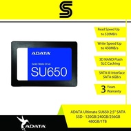 ADATA ULTIMATE SU650 2.5" SATA SSD (120GB/240GB/256GB/480GB/512GB/960GB) INTERNAL SSD