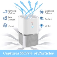 Acare Air Purifier with 3 Filters for Home Office 1 True HEPA Filter Air Cleaner Negative Ion Genera