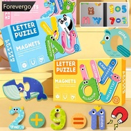 FOREVERGO Kids Magnetic Stickers Puzzle Letters Numbers Fruits Dinosaur Animal Traffic Refrigerator 