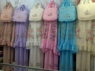 Mukena sulam bayang warna Bukittinggi