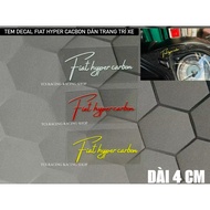[ 1 STAMP ] Fiat Hyper Carbon DECAL STICKER CAR DECORATION STICKER
