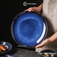 Hcstore Long SUSHI PLATE And SHALLOW PLATE Ceramic SERIES SAPPHIRE ELEGANT Minimalist Collection Sui