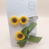 hair clip hair pin 太阳花 向日葵 🌻sunflower hair  clip Aksesori Rambut Alas Rambut Bando Rambut Pembandul 