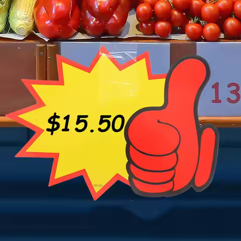 100pcs Blank Price Labels Supermarket Retail Sale Signs Paper Price Tags for Clothing and Stores Pri