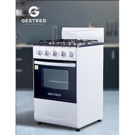 GESTREO เตาแก๊ส 4 หัว พร้อมเตาอบ เตาแก๊สตู้อบ เตาแก๊สขนาดใหญ่ รุ่น GS-K50-Q01W GESTREO 4 Burner Gas Stove with Oven As the Picture One