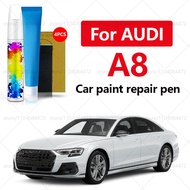 Car Paint Repair Pen For 1994-2025 AUDI A8 Paint Scratch Repair Accessories 4PCS White LS9R Silver L