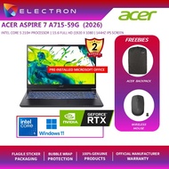 Acer Aspire 7 A715-59G-54Q6 15.6'' FHD 144Hz Black (C5-210H, 8GB, 512GB SSD, RTX3050 6GB, W11, HS)