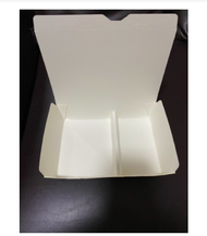 50pcs LB2 Paper Meal Bento Box 2 Division 2 Compartment Meal Box Food Box Meal Box Takeout Box