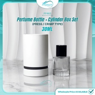 ARAMADA PF463 Box Set🔥30ML (PRESS/CRIMP) PERFUME BOTTLE + CYLINDER BOX SET BOTOL MINYAK WANGI KOTAK 