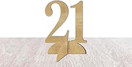 21st Birthday Centerpiece Table Decorations,Wooden Numbers 21 Tabletop Decoration for Happy 21st Bir