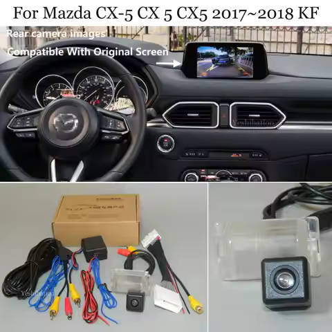 Yeshibation Car Rear View Camera For Mazda CX-5 CX 5 CX5 KF 2017 2018 - Back Up Reverse Camera RCA &