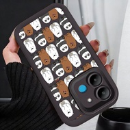 Casing hp for Infinix Smart 7 Smart 7 HD Case Bears and pandas fully stamped Kasing silicone Cesing 