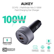 Aukey CC-P3 Pathfinder Mix 3 100W Fast Charging Car Charger (24 Months Warranty)